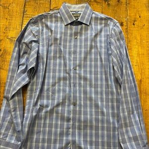 Kenneth Cole Reaction Mens Dress Shirt Slim Fit 15 34-35